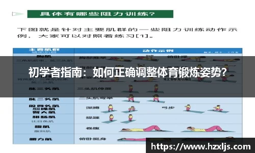 初学者指南：如何正确调整体育锻炼姿势？